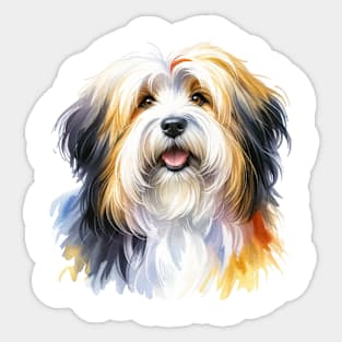 Tibetan Terrier Watercolor - Beautiful Dog Sticker